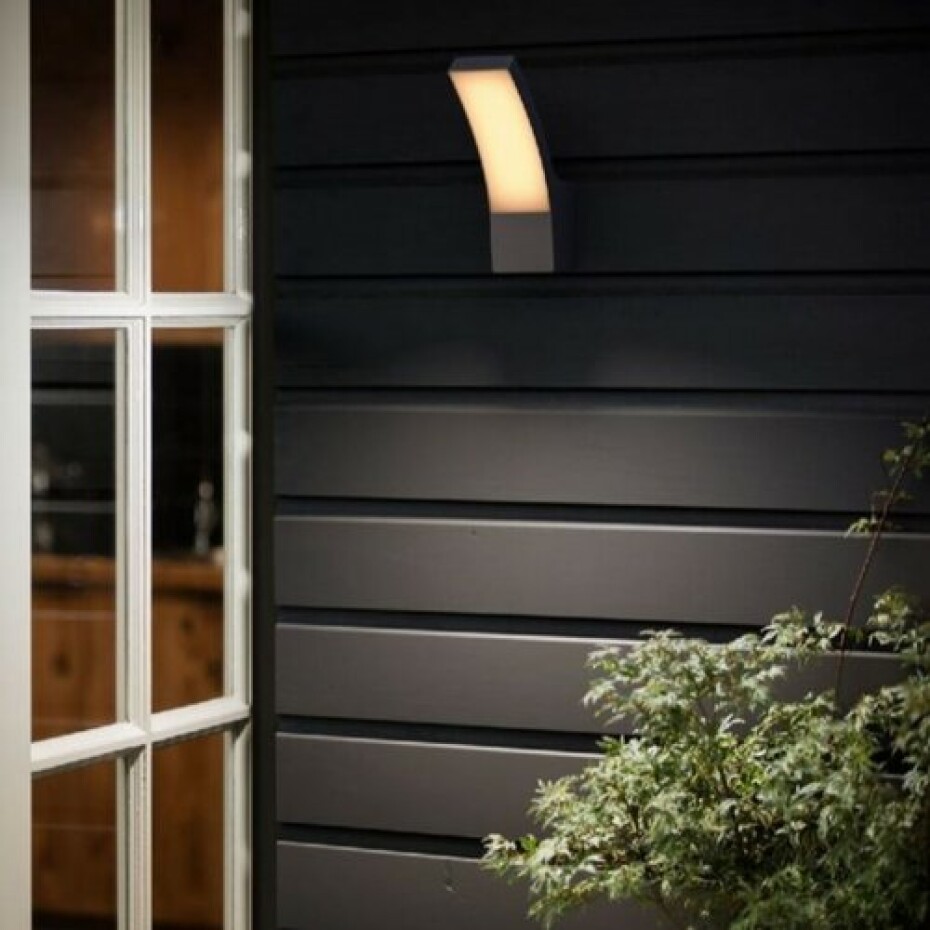 Philips SPLAY UltraEfficient venkovní nástěnné LED svítidlo 3,8W 2700K, antracitová - main (1)