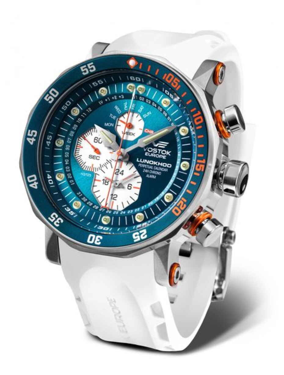 Vostok Europe Lunochod-2 Multifuncional Line YM86-620A636 - Bílý silikonový řemínek - main (0)