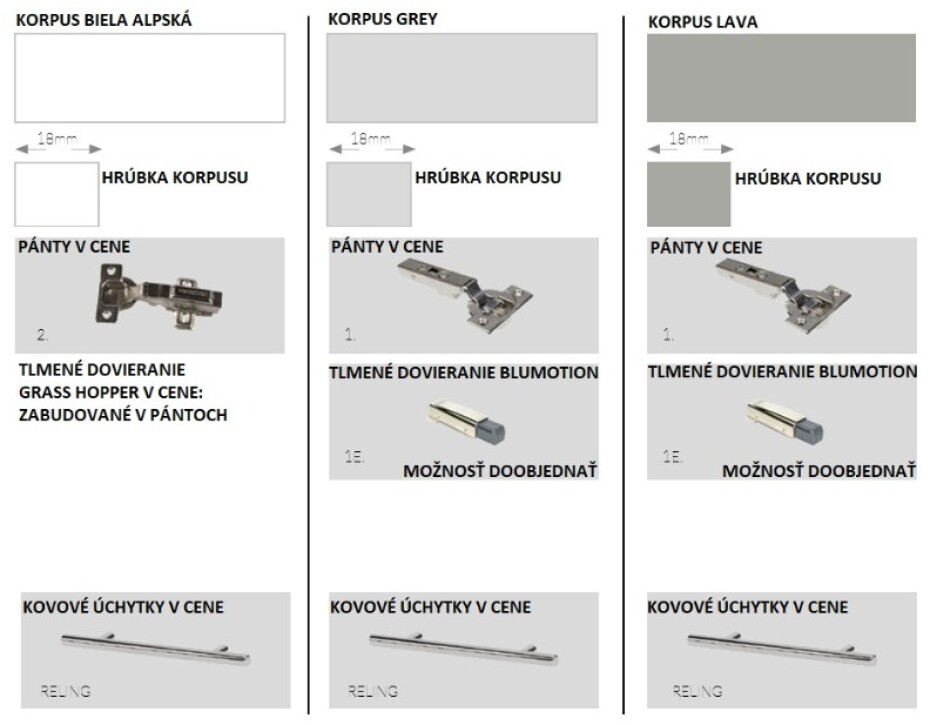 ArtExt Kuchyňská skříňka horní, W4B / 60 Amaro Barva korpusu: Grey - main (9)