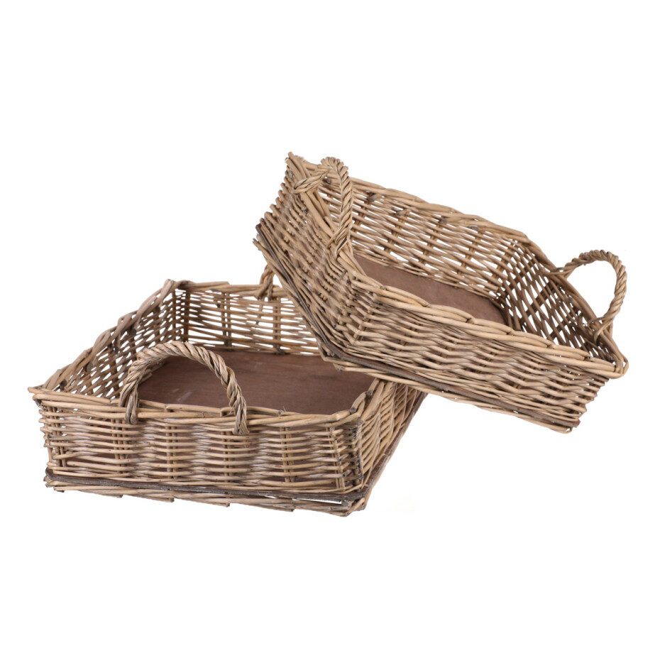 Sada proutěných táců Nature obdélník, 2 ks, 2 velikosti, 51 x 11 x 39 cm - main (5)