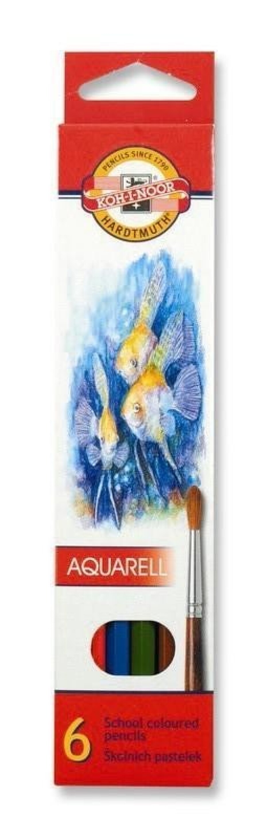 Koh-i-noor pastelky akvarelové školní 6 ks motiv RYBY - main (0)