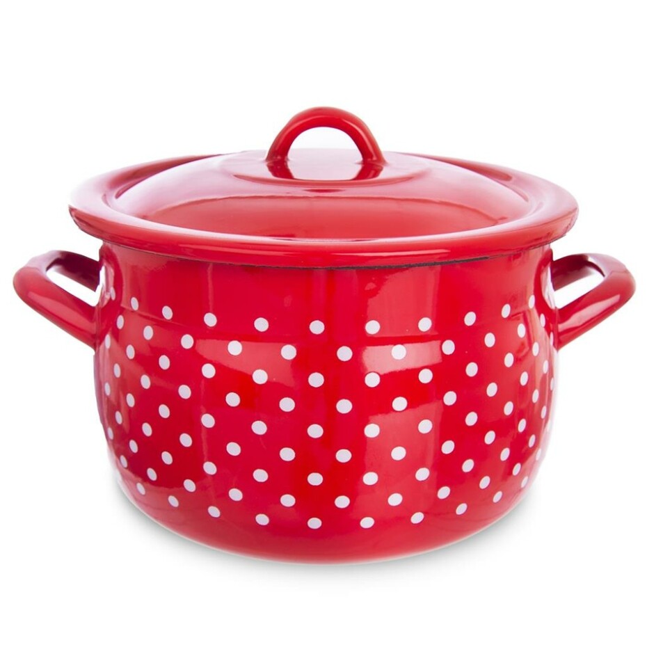 Orion Smaltovaný hrnec s poklicí Tečka, 20 cm, pr. 20 cm - main (0)