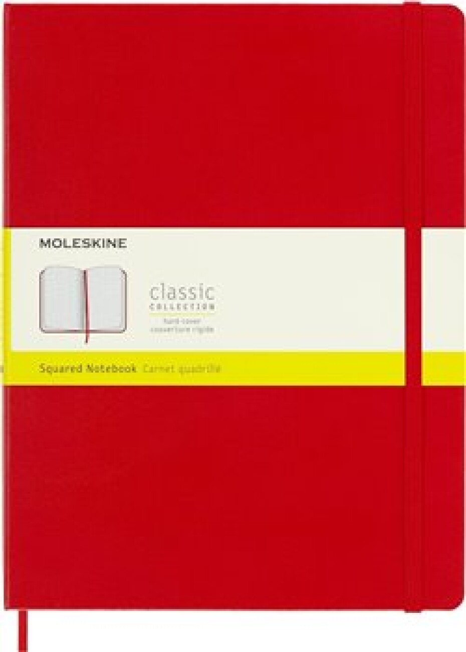 Moleskine Zápisník tvrdé desky červený čtverečkovaný B5 96 listů - main (0)
