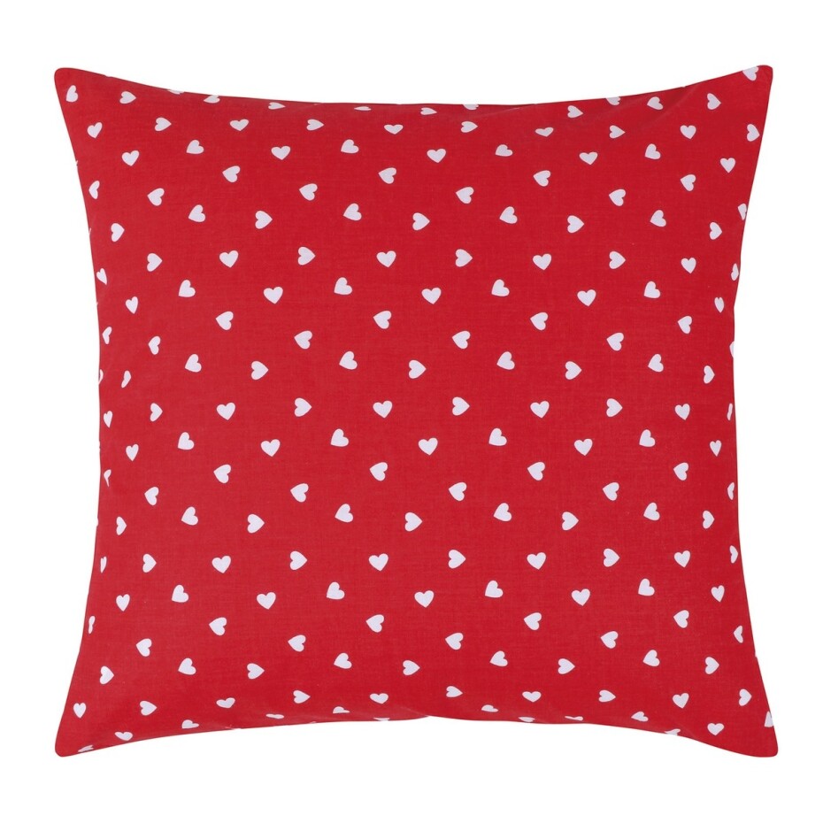 Bellatex Polštářek Adéla Srdíčka červená, 40 x 40 cm - main (0)