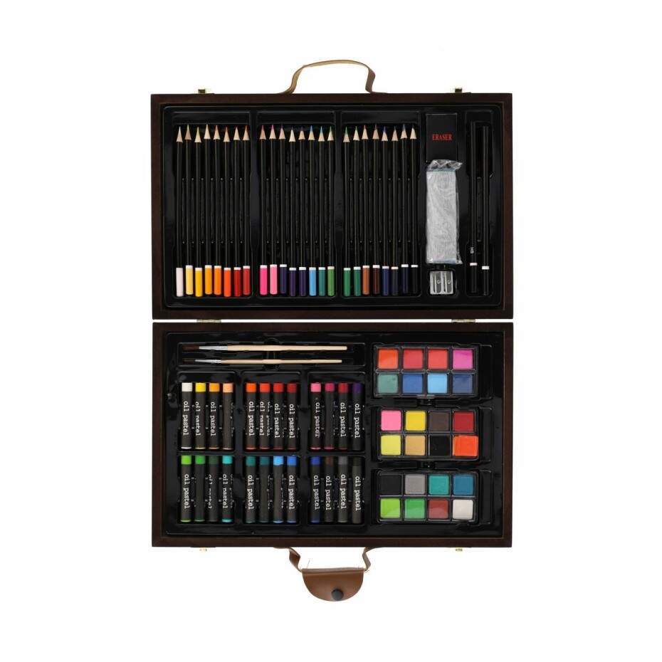 Sada na malování - Art box kreativní sada 79ks v dřevěném kufříku ve fólii 37x23x5cm - main (0)