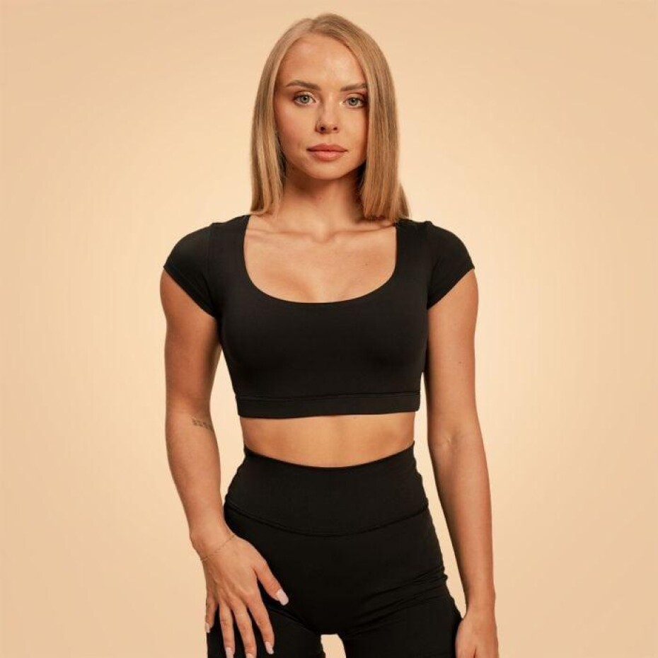 BeastPink Dámské triko Cropped Sense Black - main (0)