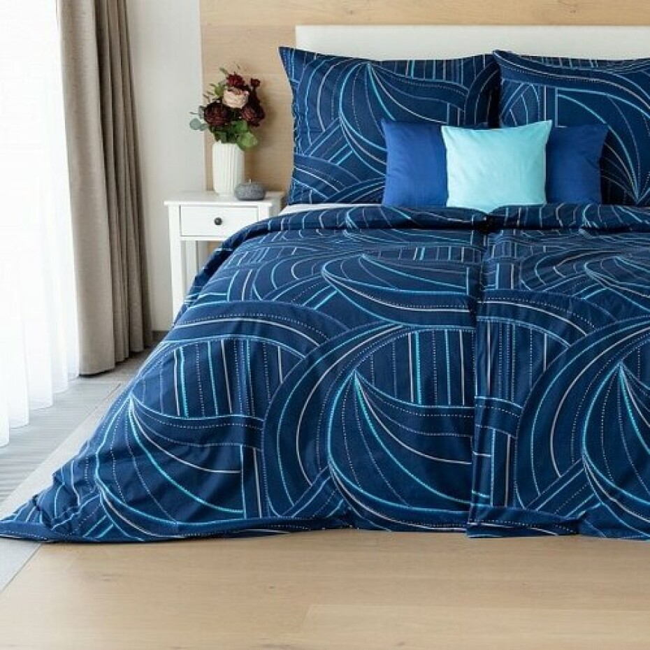 Matějovský Bavlněné povlečení Deluxe Ezio Blue, 140 x 200 cm, 70 x 90 cm - main (1)