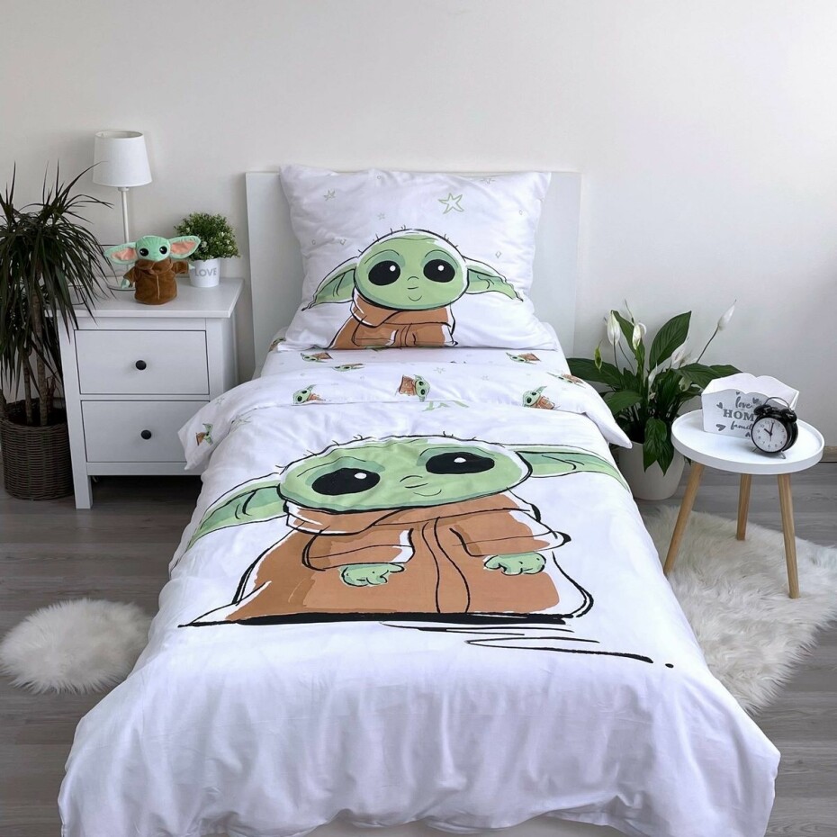 Jerry Fabrics Bavlněné povlečení Star Wars Baby Yoda, 140 x 200 cm, 70 x 90 cm - main (1)