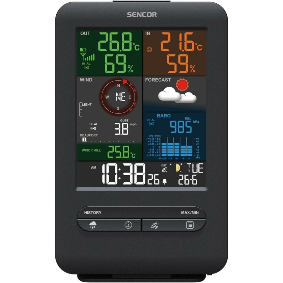 Sencor SWS 9300 profesionální meteostanice s bezdrátovým snímačem 5v1 - main (4)