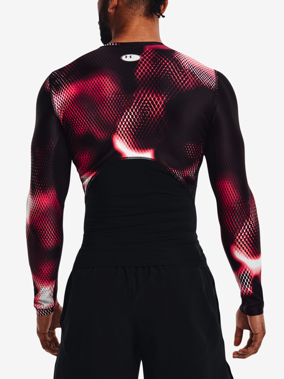 Under Armour Iso-Chill Compression Printed LS Black/Radio Red - main (5)