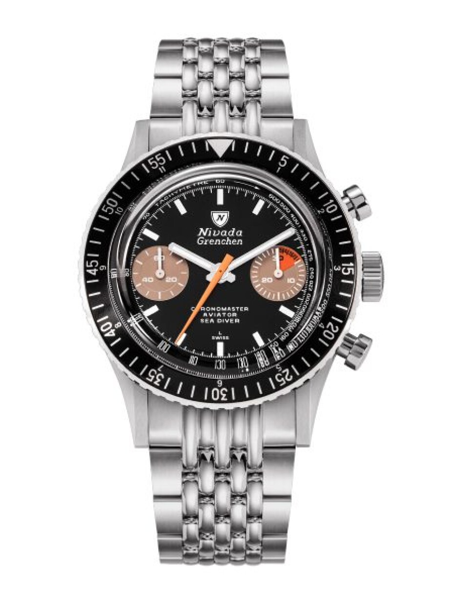 Nivada Grenchen Chronomaster White Orange Boy Inter. Bezel - Manual - Beads of Rice - main (0)