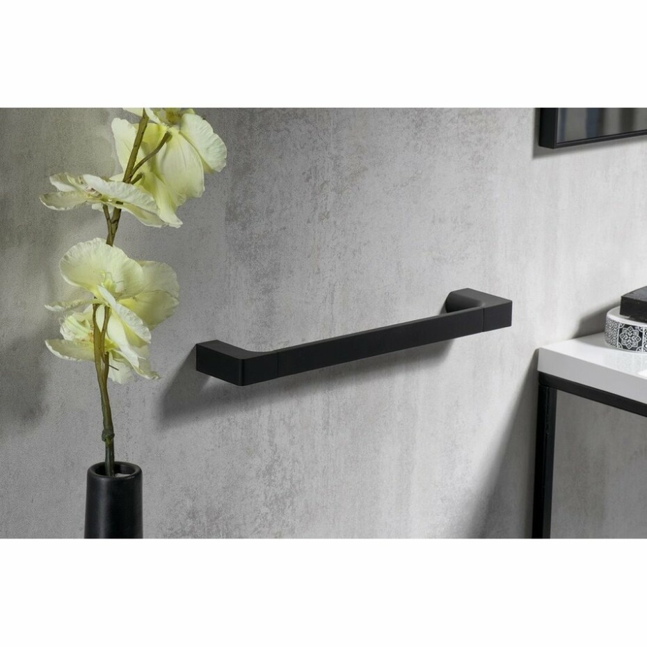 GEDY PI213514 Pirenei držák ručníků 35 x 6,6 cm, černá mat - main (1)