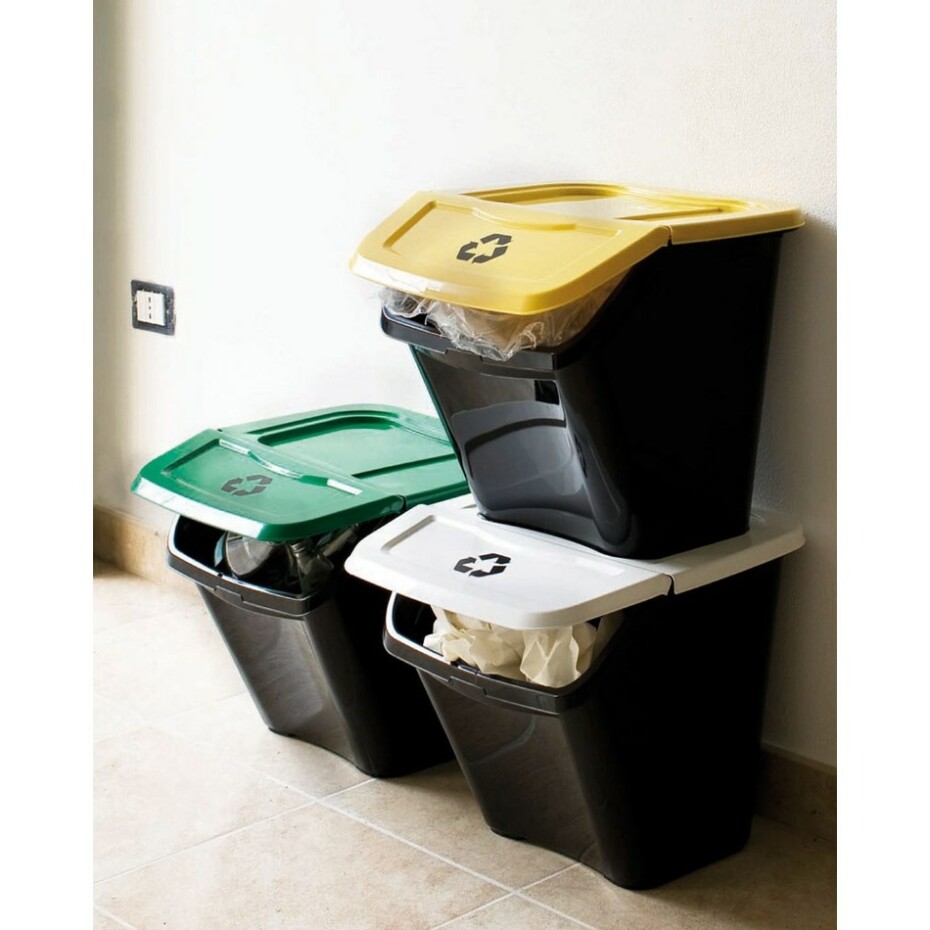 Koš na tříděný odpad Ecobin 30 l, 3 ks - main (2)
