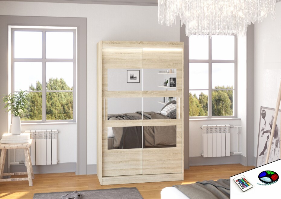 ArtAdrk Šatní skříň KOLORADO | 120 cm Barva: Trufla - main (7)
