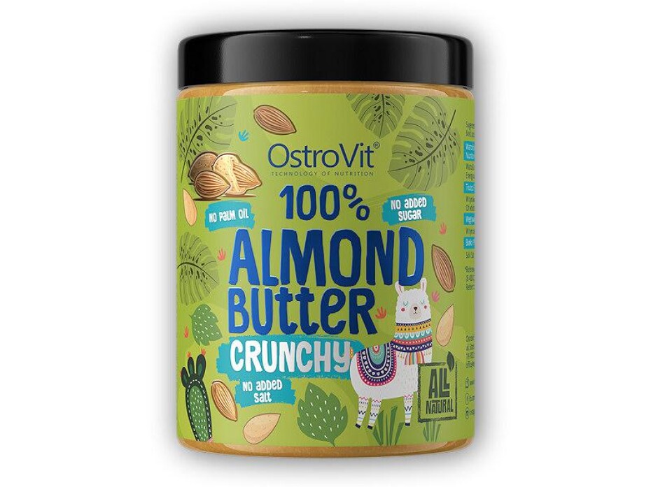Ostrovit 100% almond butter crunchy 1000g mandlové křupavé máslo - main (0)