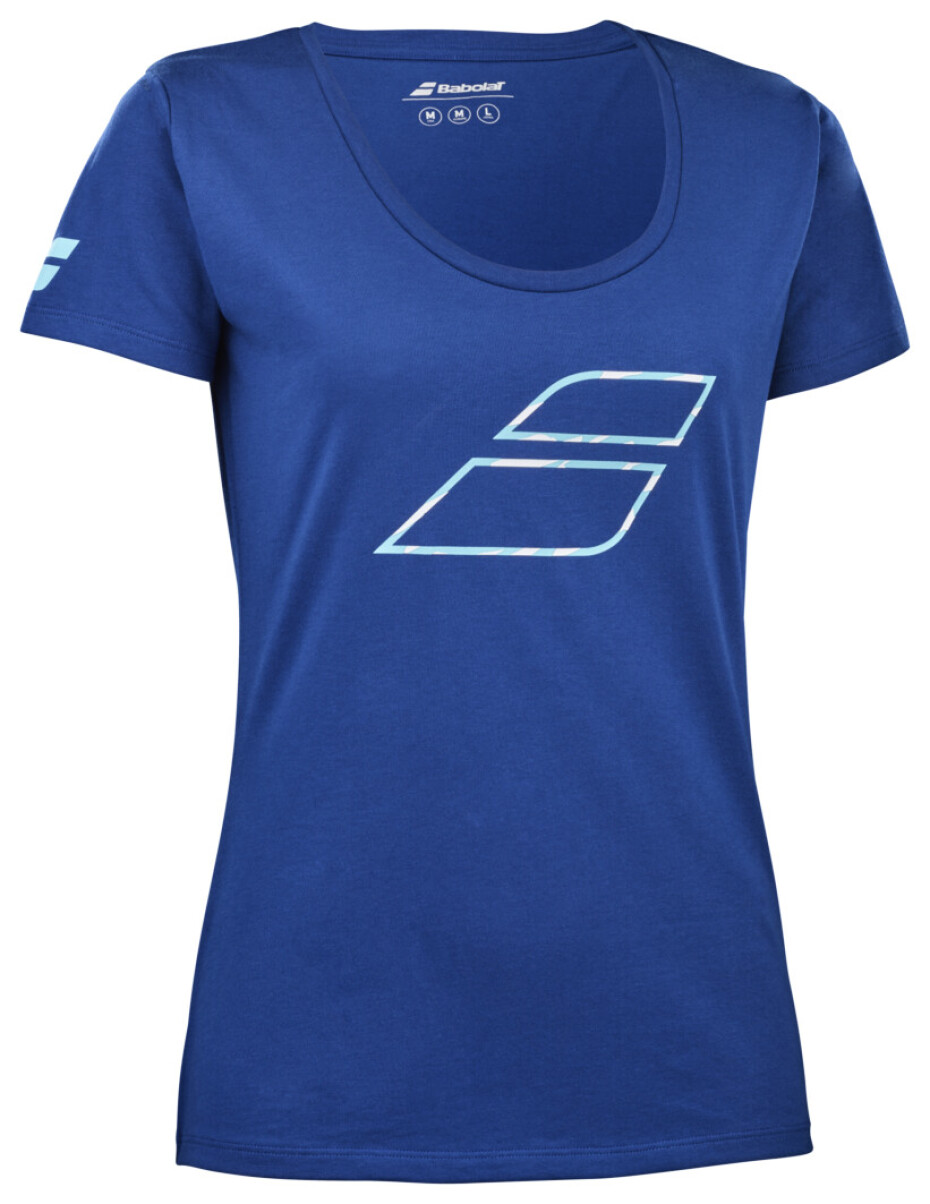 Dámské tričko Babolat  Exercise Flag Tee Women Sodalite Blue M - main (1)
