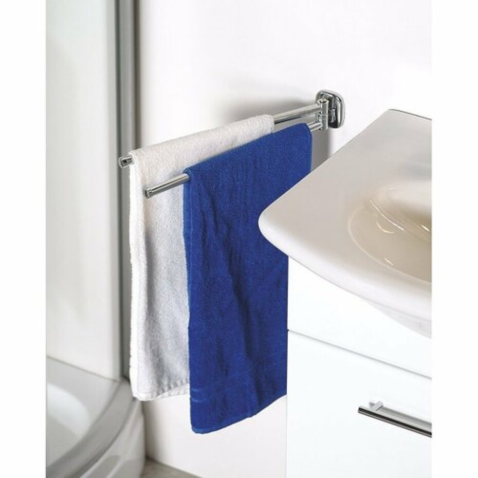 AQUALINE RB121 Rumba otočný držák ručníků dvojitý, 45 cm, stříbrná - main (2)
