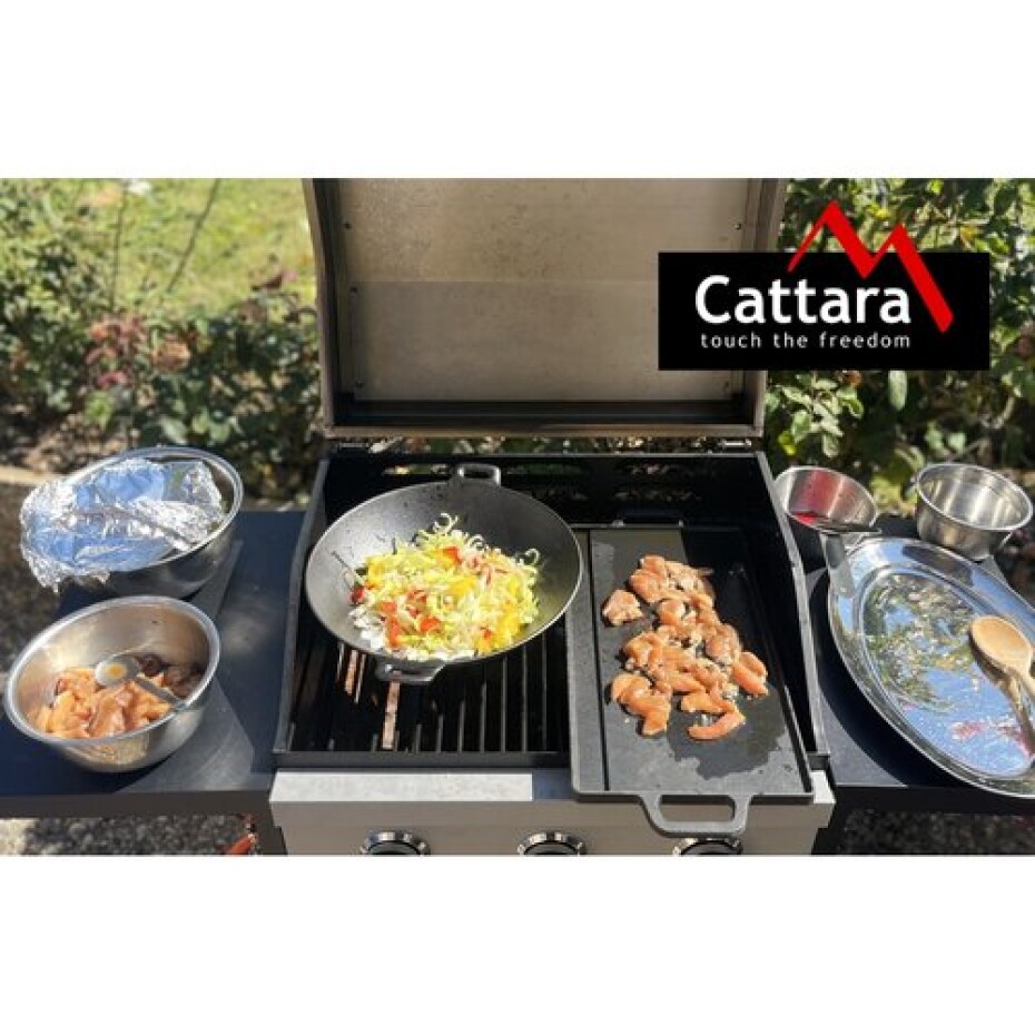 Cattara 13069 Grilovací pánev Wok Litina, pr. 31 cm - main (4)