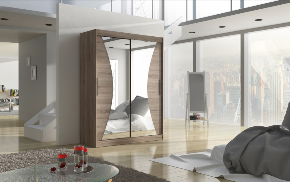 ArtAdrk Šatní skříň MAX | 150 cm Barva: Čokoládová - main (5)