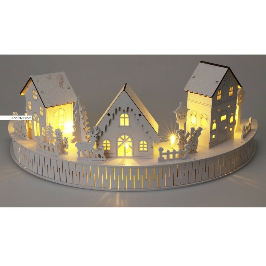 LED Zimní městečko bílá, 10x LED, 40 cm, 2x AA - main (1)