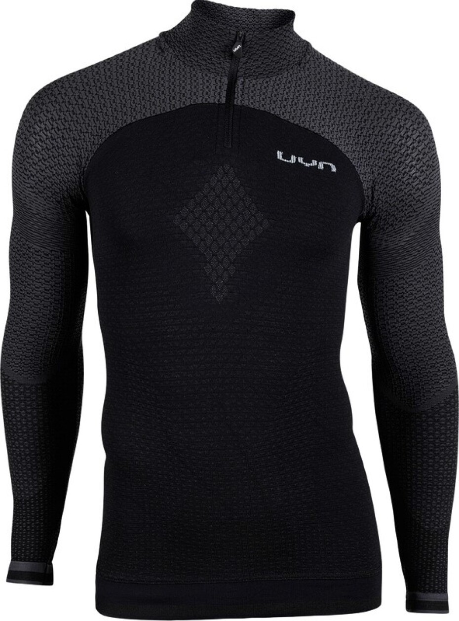 Pánské tričko UYN  Running Alpha OW Shirt LS Zip Up black/grey S - main (0)