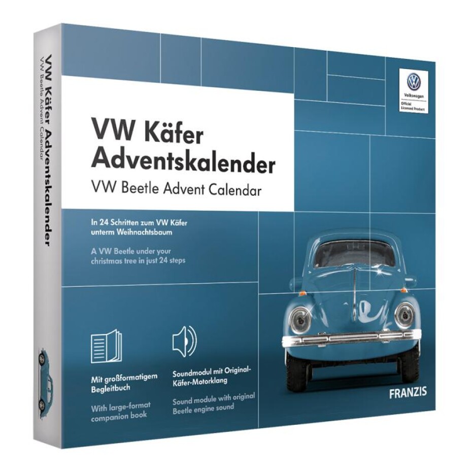 Franzis adventní kalendář VW Brouk se zvukem modrý 1:43 - main (0)