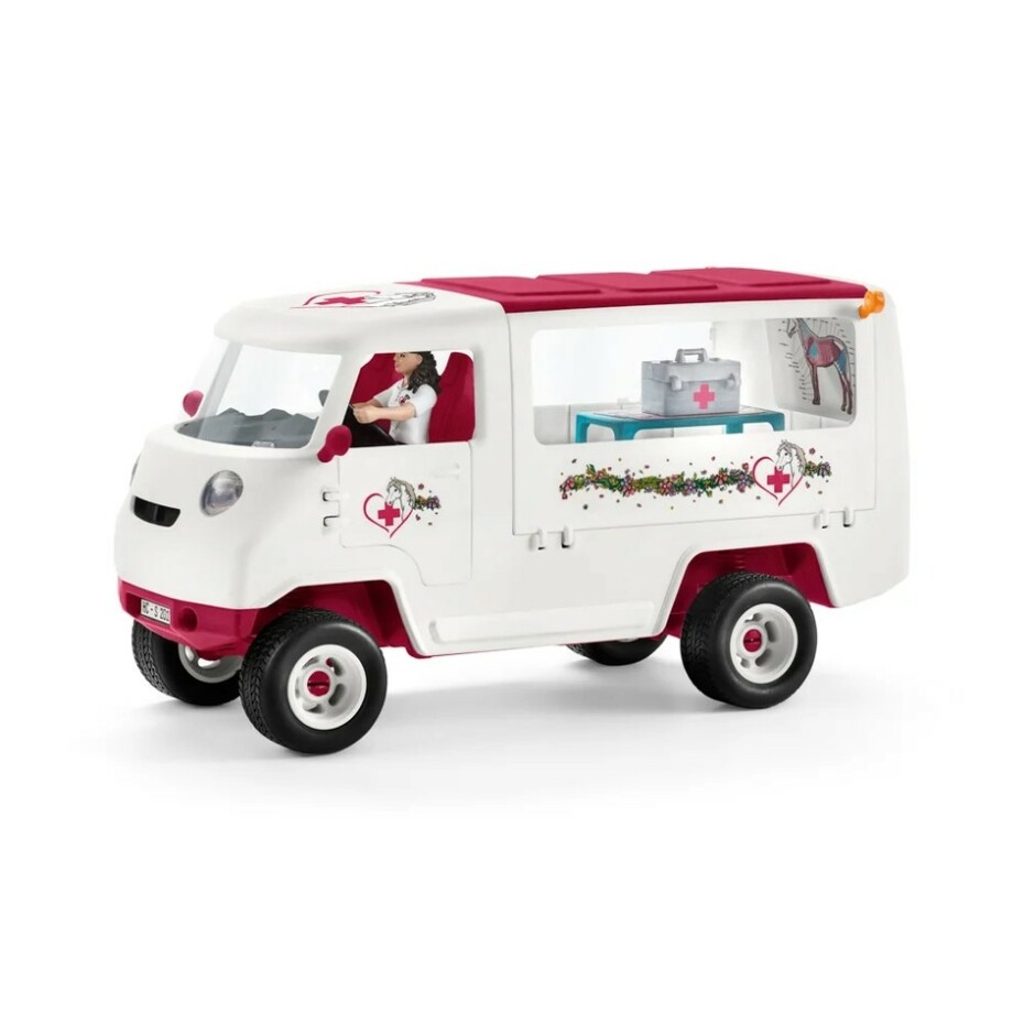 Schleich 42439 Mobilní veterinární  klinika s klisnou a ošetřovatelem, new - main (3)