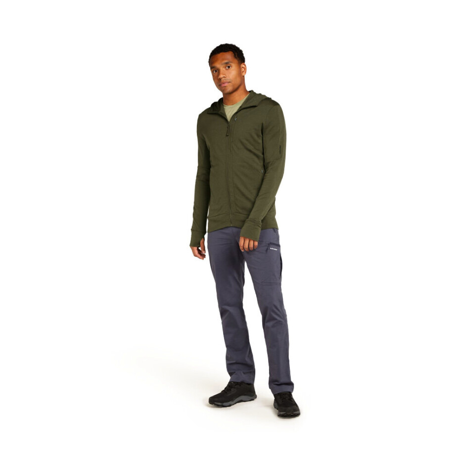 Pánská mikina Icebreaker Merino 260 Quantum IV LS Zip Hoodie Loden S - main (3)