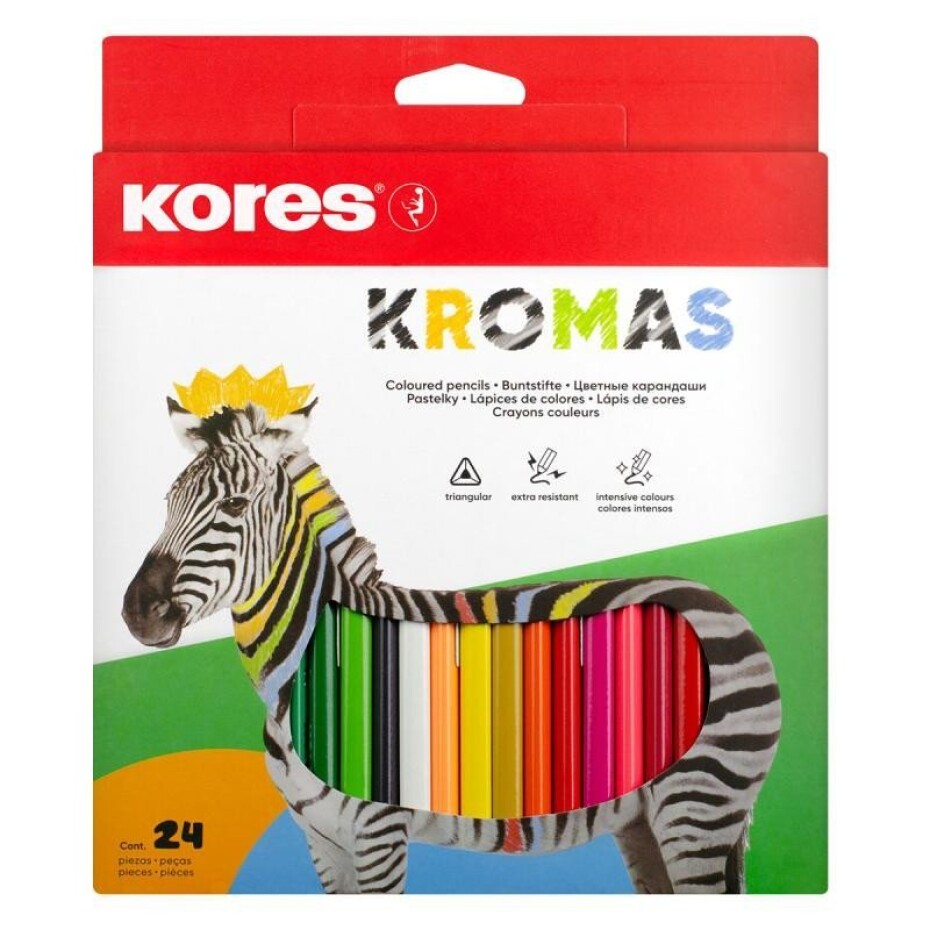 KROMAS, trojhranné pastelky 3 mm / 24 barev - main (0)