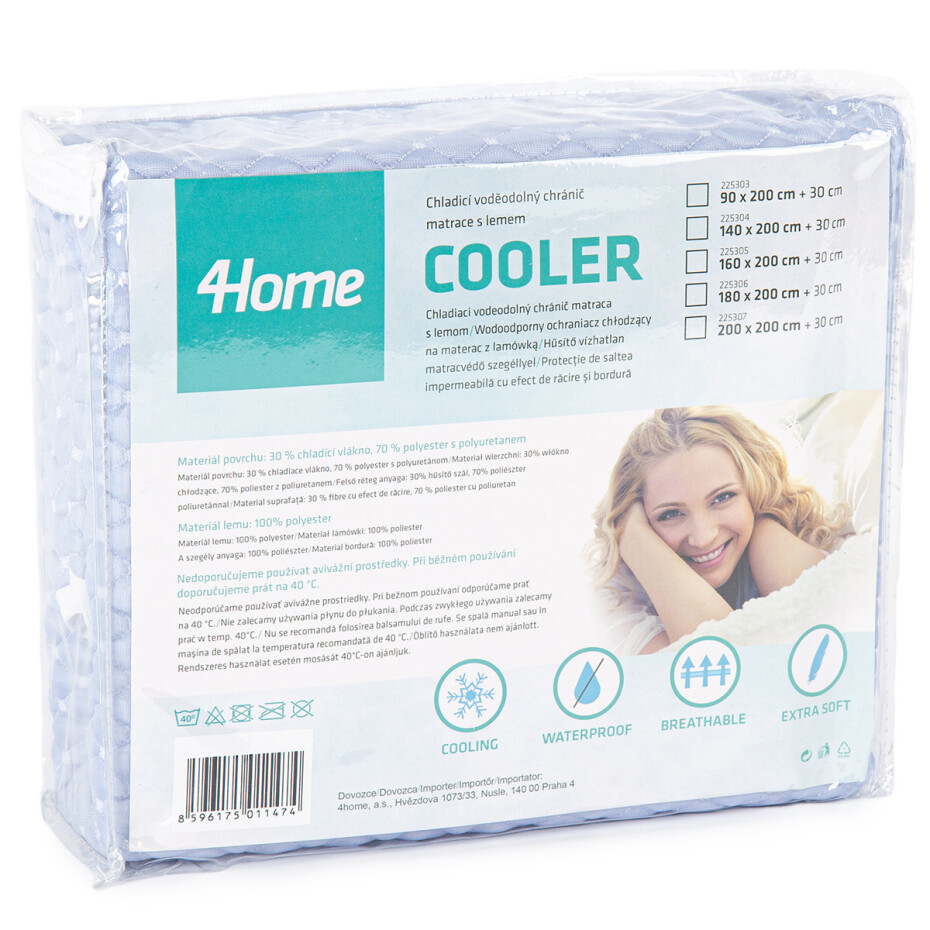 4Home Chladicí nepropustný chránič matrace s lemem Cooler, 140 x 200 cm - main (7)