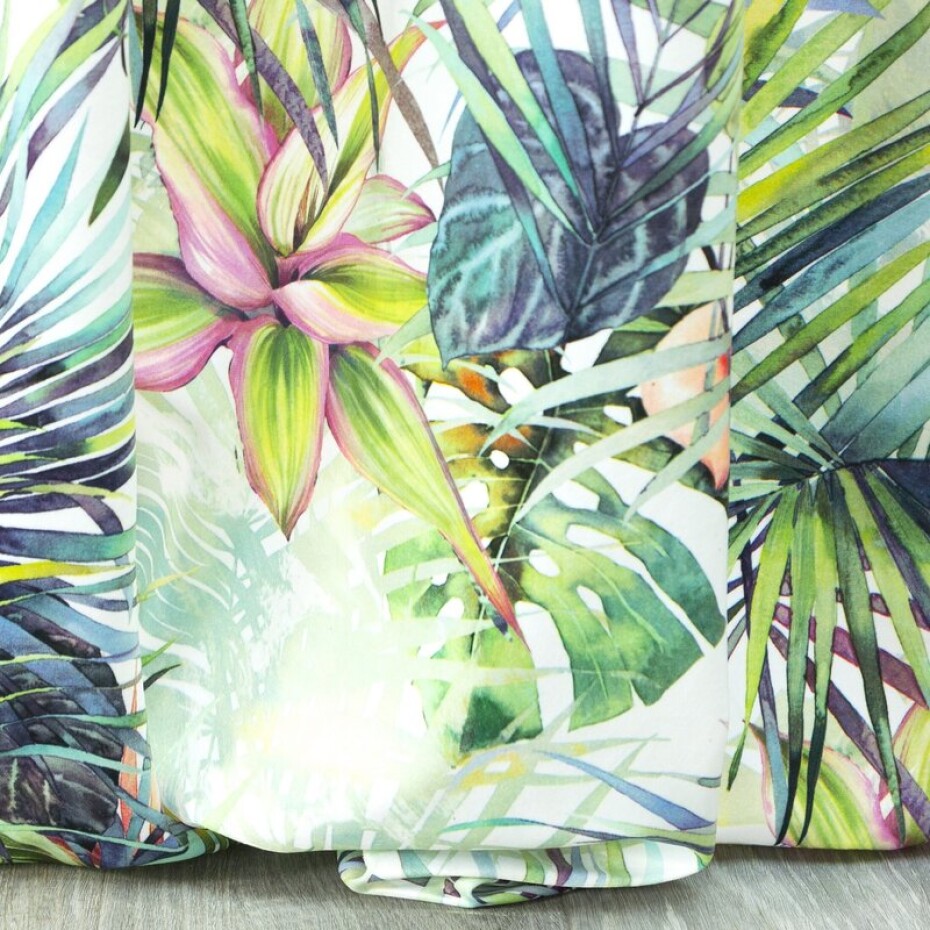 ArtFir Závěs ROMMY K | bílá/zelená 140 x 250 cm - main (6)