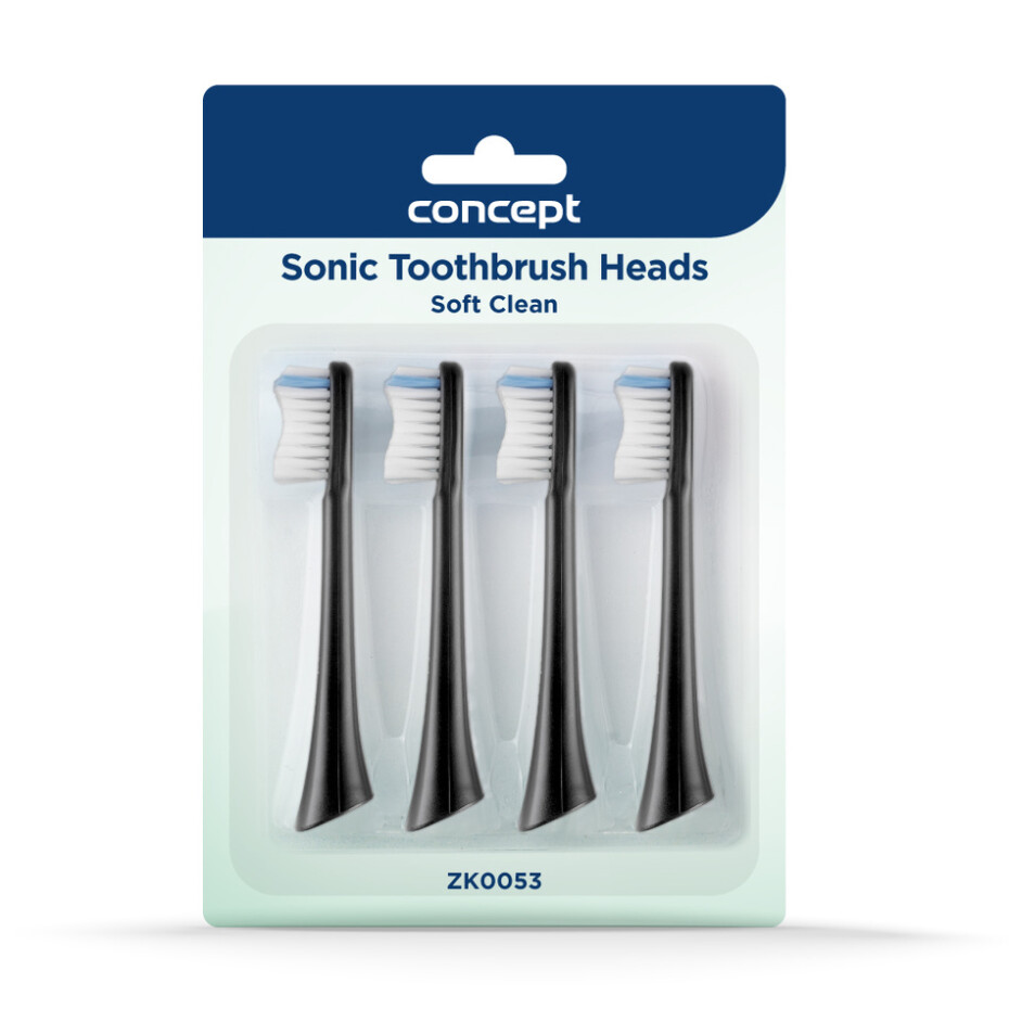 Concept ZK0053 náhradní hlavice PERFECT SMILE Soft Clean, 4 ks, černá - main (2)