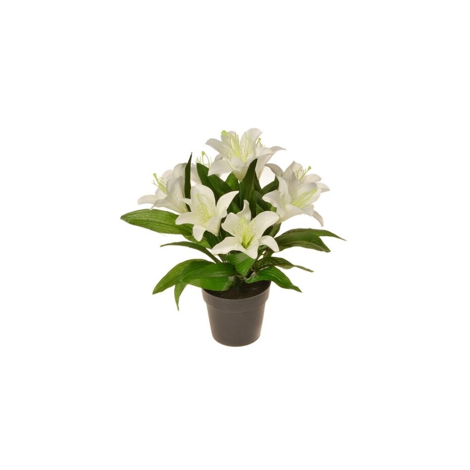 Umělá Lilie velkokvětá v květináči, v. 30 cm - main (0)