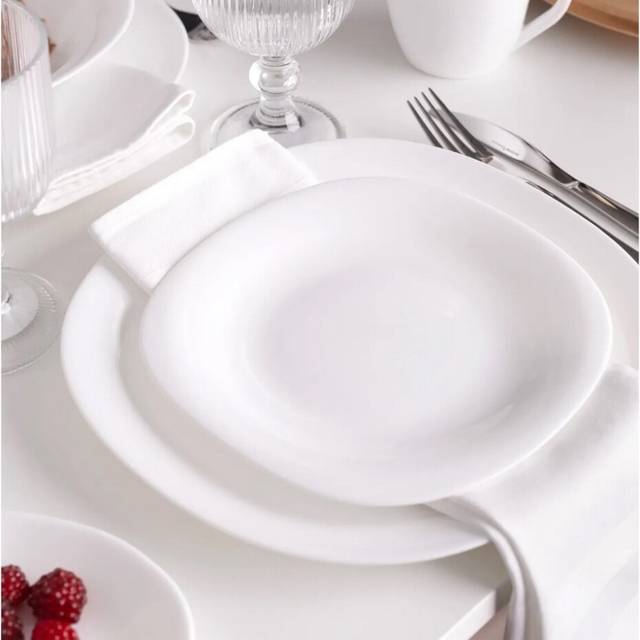 Altom Sada mělkých talířů z opálového skla White harmony 28 cm, 6 ks - main (3)