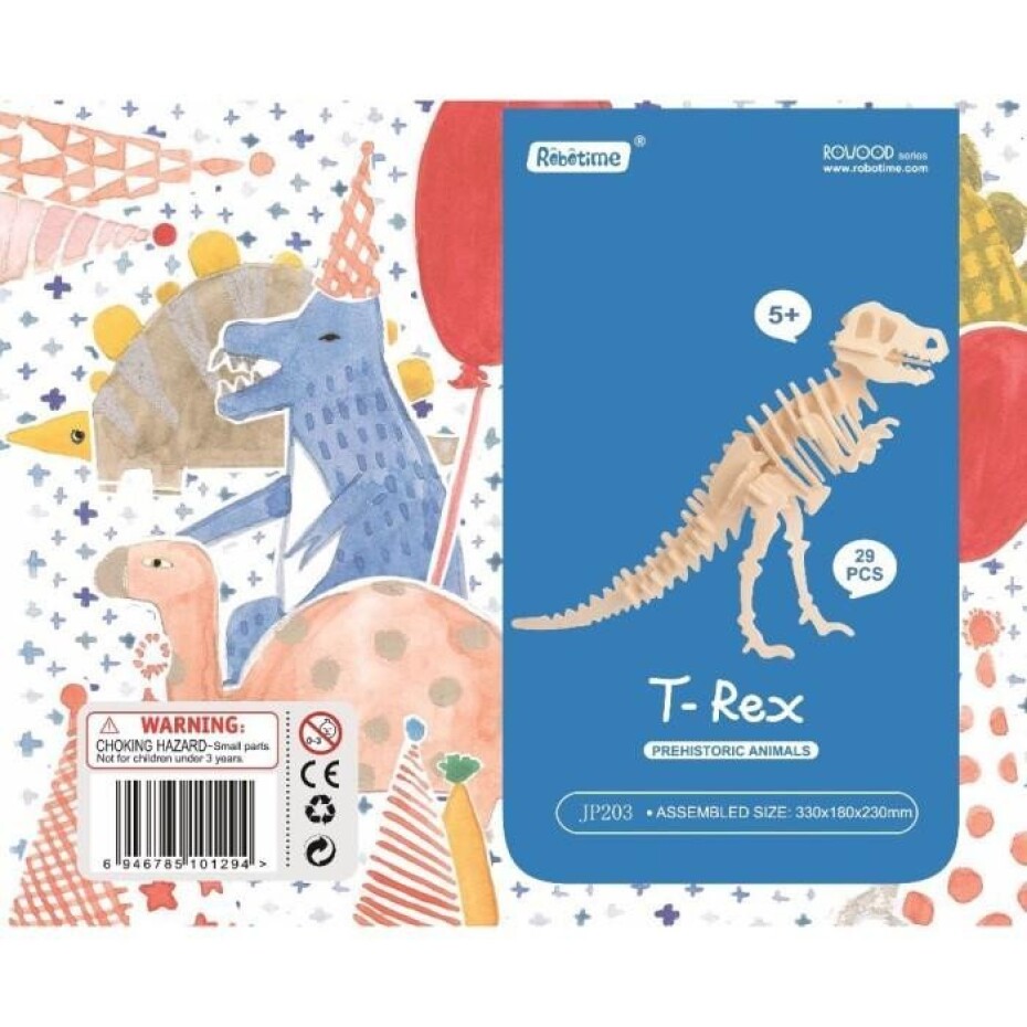 Dřevěné 3D puzzle - Tyrannosaurus Rex - main (0)