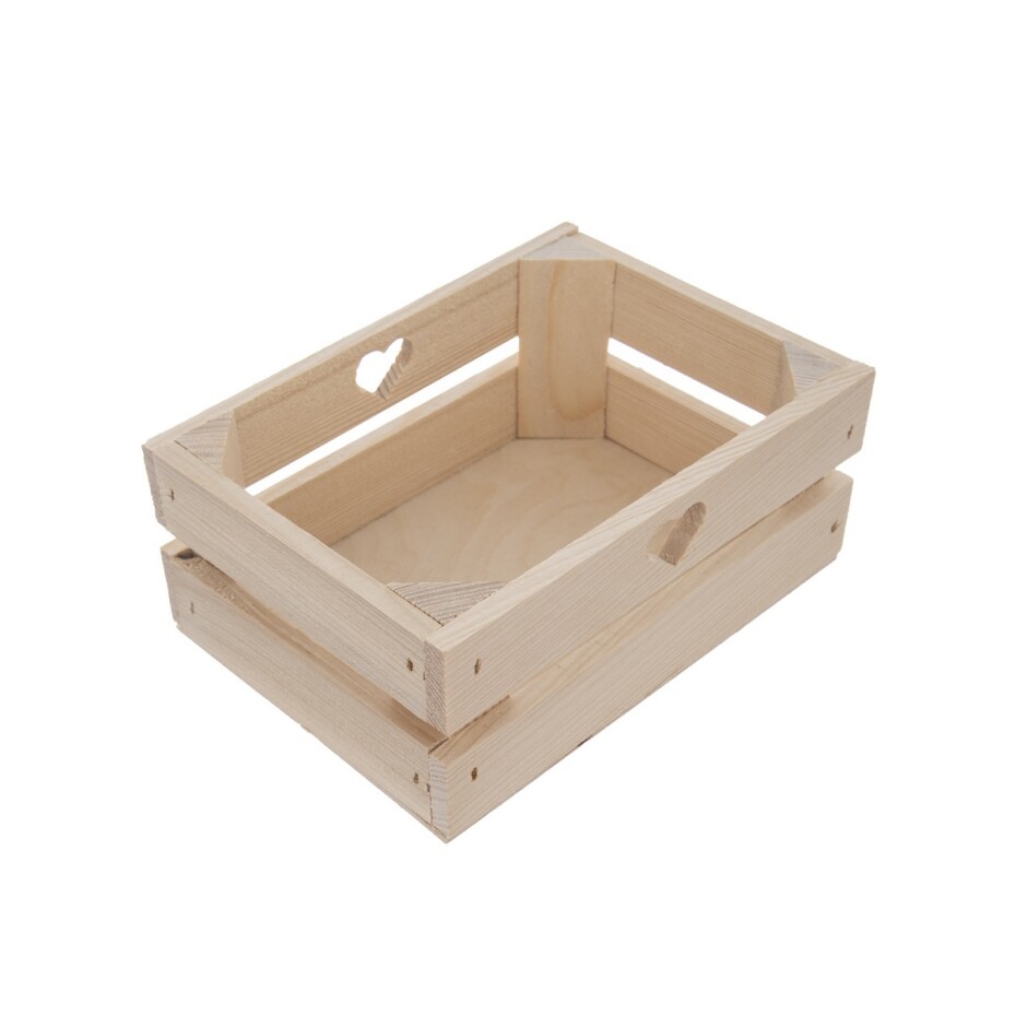 Orion Dřevěná bedýnka Industrial Srdce, 20 x 14,5 x 8 cm  - main (2)