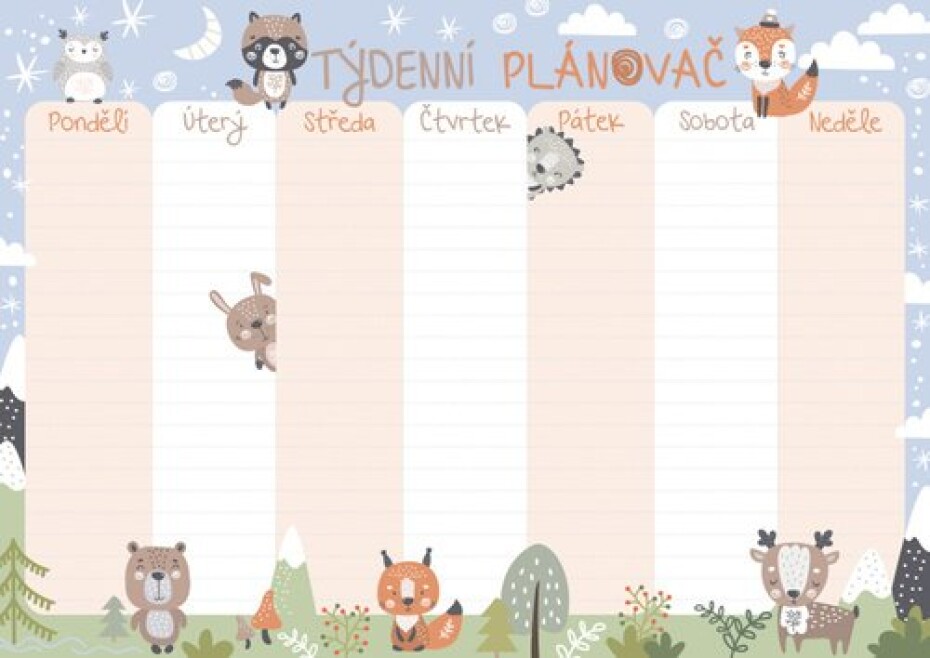 Týdenní plánovač Zvířátka - main (0)