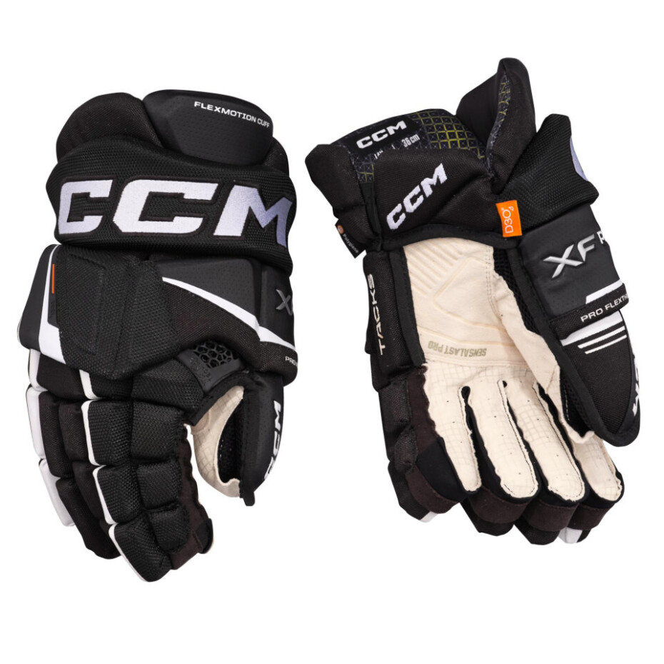 Hokejové rukavice CCM Tacks XF PRO Black/White Junior 11 palců - main (0)