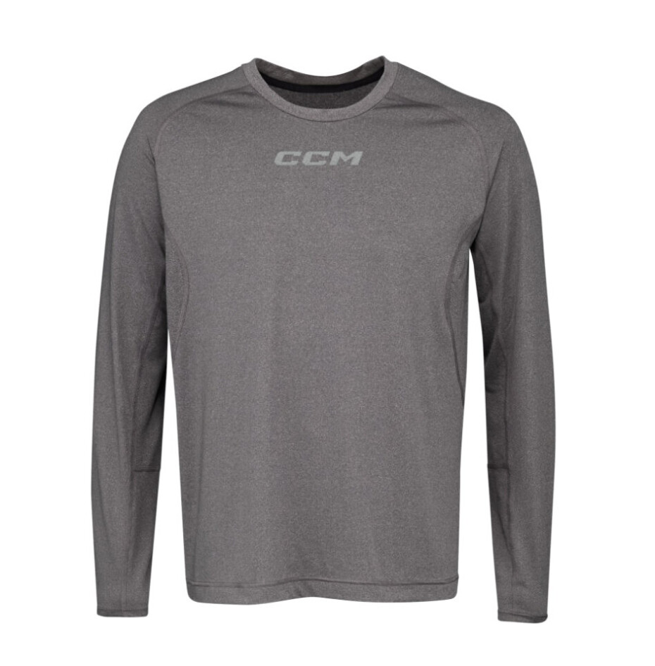 Pánské tričko CCM  Non Compression LS Tee Grey Senior S - main (0)