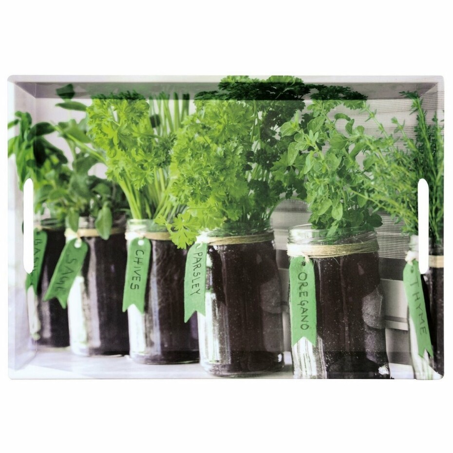 Kesper 77334 Servírovací podnos Bylinky, 50 x 35 x 4,5 cm - main (0)