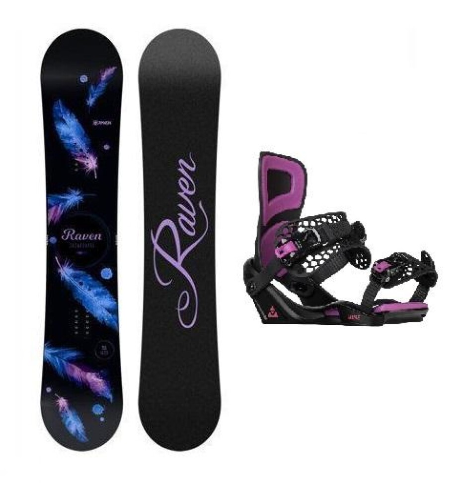 Raven Mia Black dámský snowboard + Gravity Rise black/purple vázání - main (0)