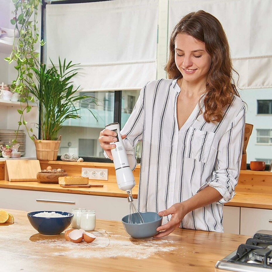 Black+Decker BXHBA600E Tyčový mixér, bílá - main (9)