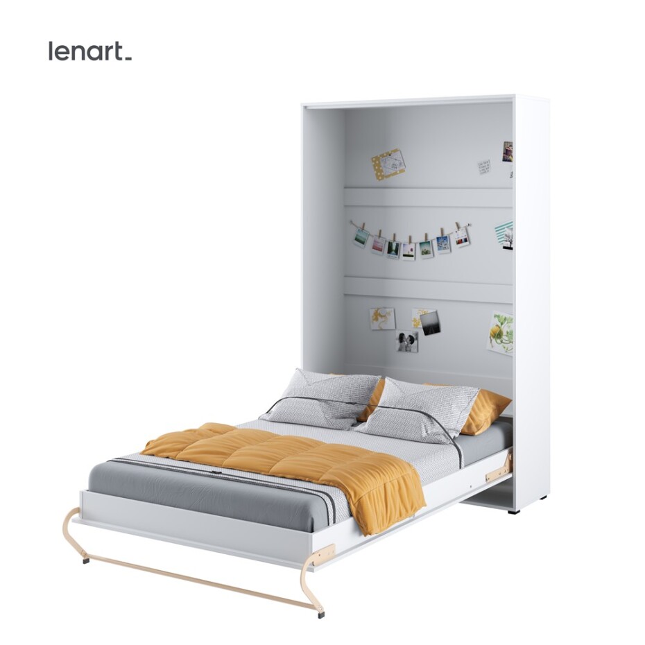Dig-net nábytek Sklápěcí postel Lenart Concept PRO CP-02 | 120 x 200 cm Barva: CP-02p bílý lesk / bílá - main (1)