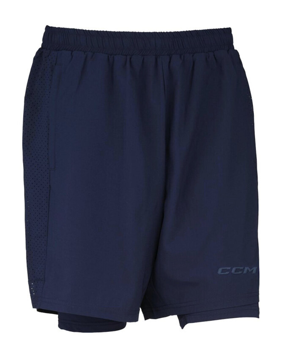 Pánské šortky CCM  2 IN 1 Training Short True Navy L - main (0)