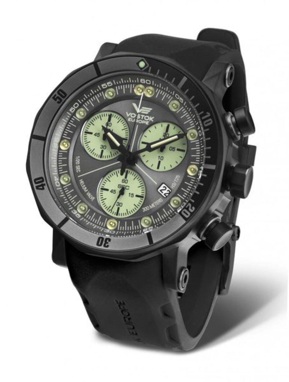 Silikonový řemínek Vostok Europe pro modely Lunochod - černý/černá spona - main (4)