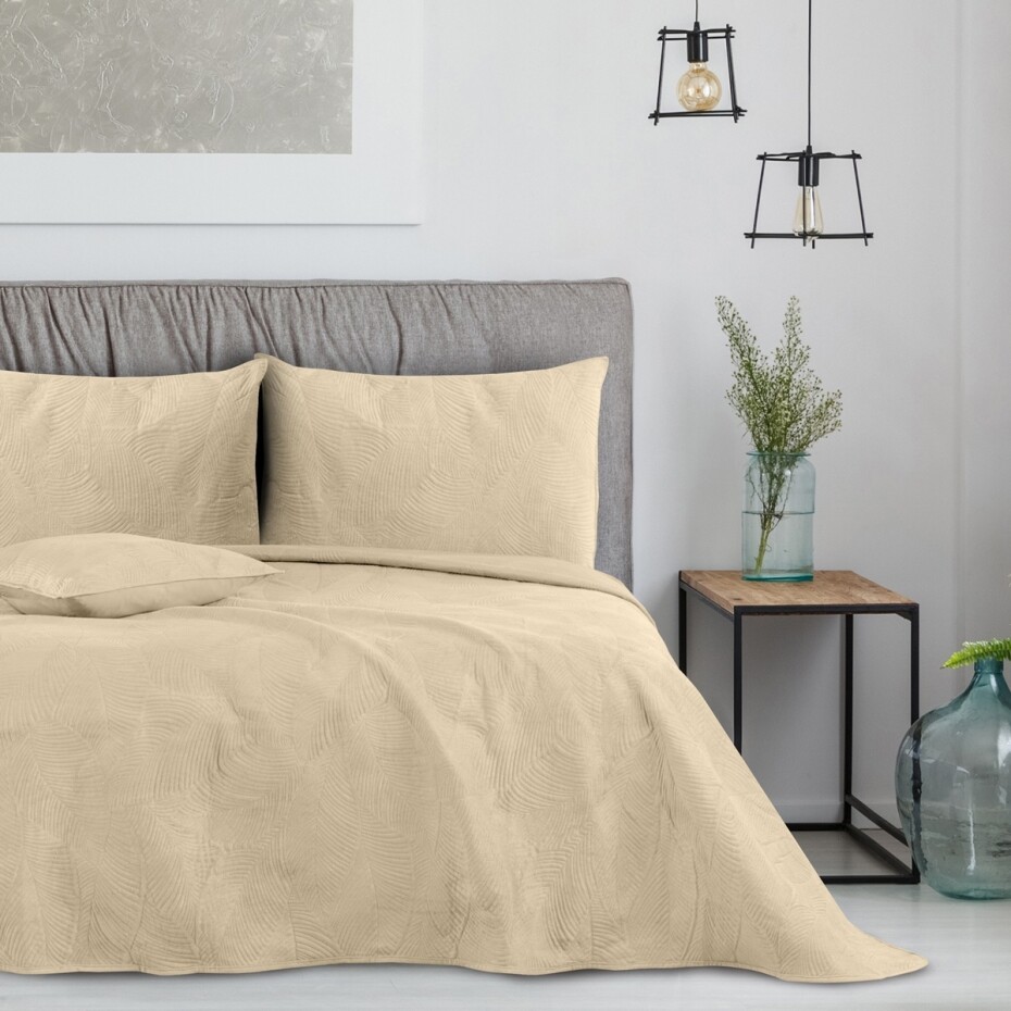 AmeliaHome Oboustranný přehoz na postel Palsha cappucino, 220 x 240 cm - main (0)