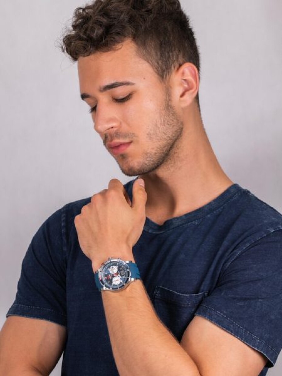 Vostok Europe Anchar Submarine Chrono Line 6S21-510A583 - Modrý silikonový řemínek - main (15)