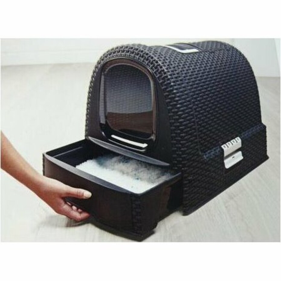 Curver Rattan Anthracite Grey Toaleta pro kočky - main (1)