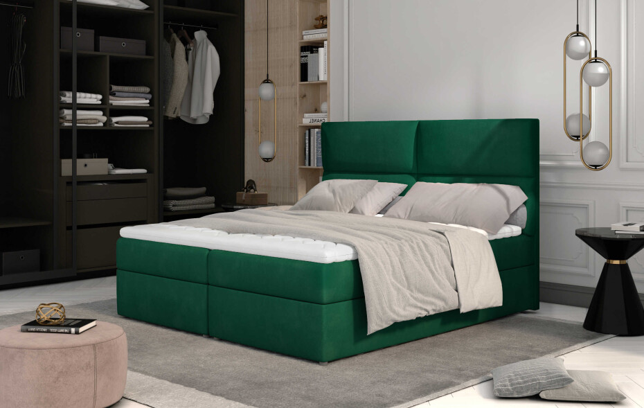 Artelta Manželská postel AMBER Boxspring | 180 x 200 cm Barevné provedení AMBER: Berlin 03 - main (3)