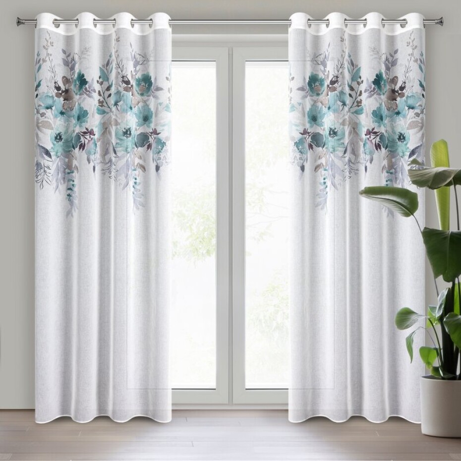 ArtFir Záclona GRETA K | květiny 140 x 250 cm - main (0)
